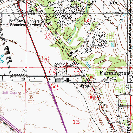 Topographic Map of Moon Park, UT