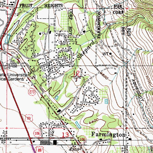 Topographic Map of Shepherd Creek County Estates, UT