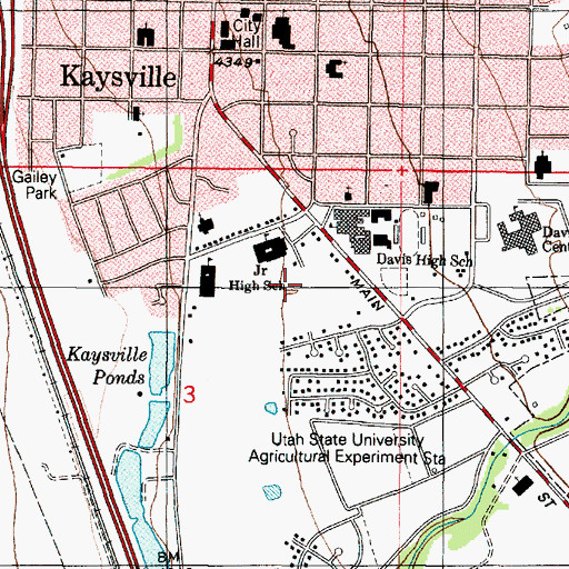 Topographic Map of Spencer Estates, UT