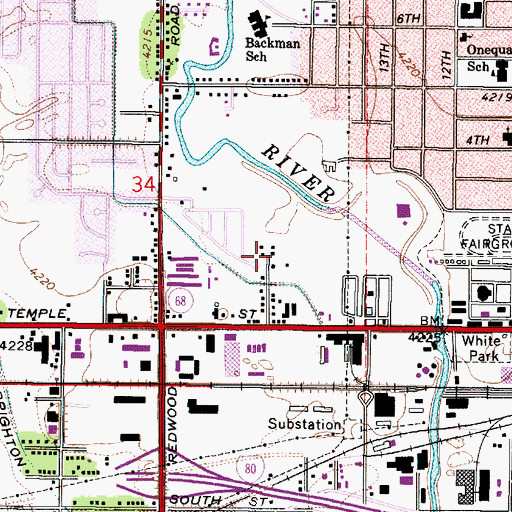 Topographic Map of Agricultural Park, UT