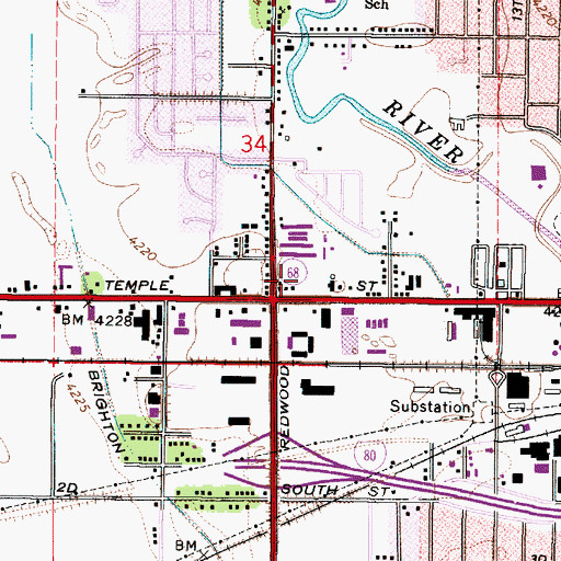 Topographic Map of Bunnells, UT