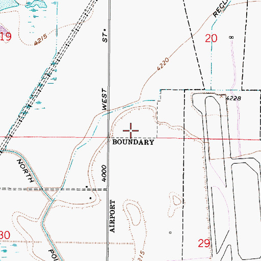 Topographic Map of Denver City, UT