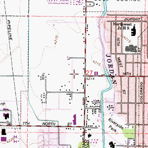 Topographic Map of Featherstone, UT