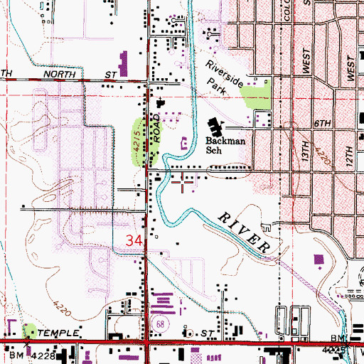 Topographic Map of Hanson, UT