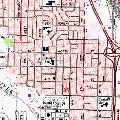 Topographic Map of Horne, UT