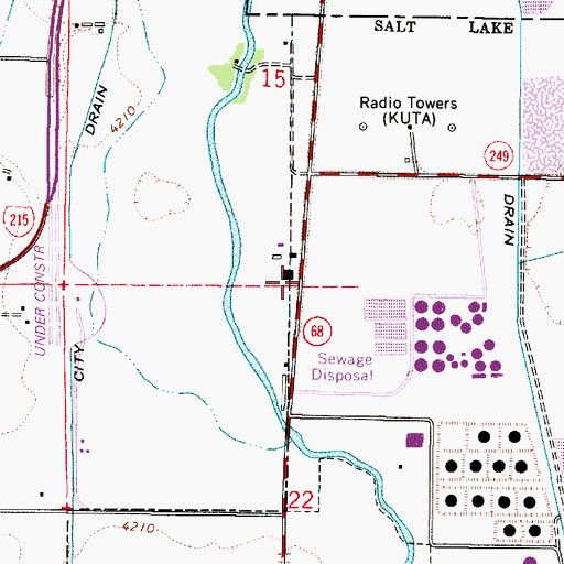 Topographic Map of Midland Five Acre Plat, UT