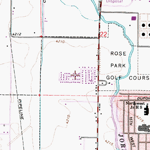 Topographic Map of New Rose Park, UT
