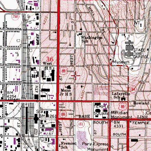 Topographic Map of Noall, UT