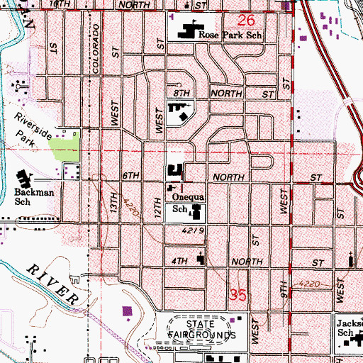 Topographic Map of Oakdale, UT