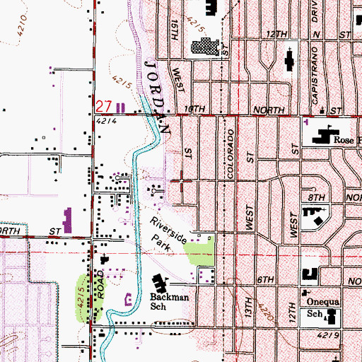 Topographic Map of Oakley Park, UT