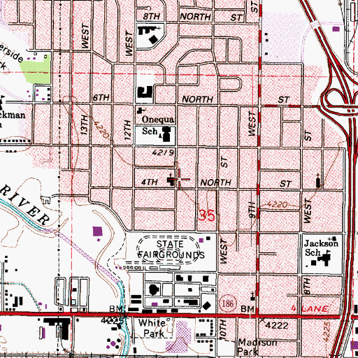Topographic Map of Oakwood Two, UT