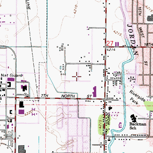 Topographic Map of Park Rose, UT