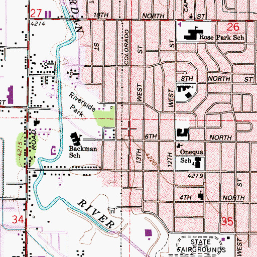 Topographic Map of Riverside, UT