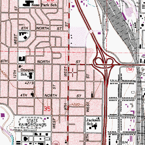 Topographic Map of Thompsons, UT