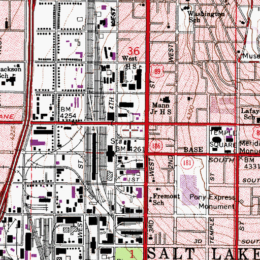 Topographic Map of Triad Center, UT