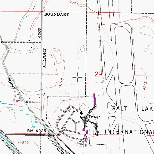 Topographic Map of West Salt Lake, UT