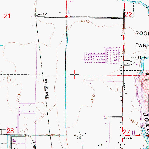 Topographic Map of Westpointe, UT
