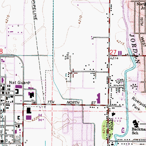 Topographic Map of Willow Place, UT