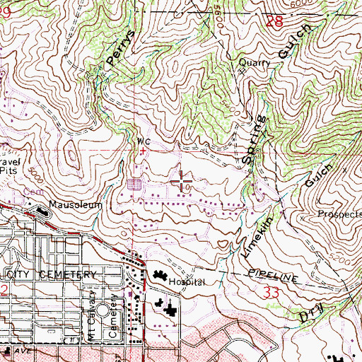 Topographic Map of Arlington Hills, UT