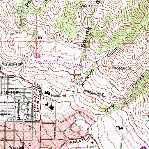 Topographic Map of Arlington Park, UT