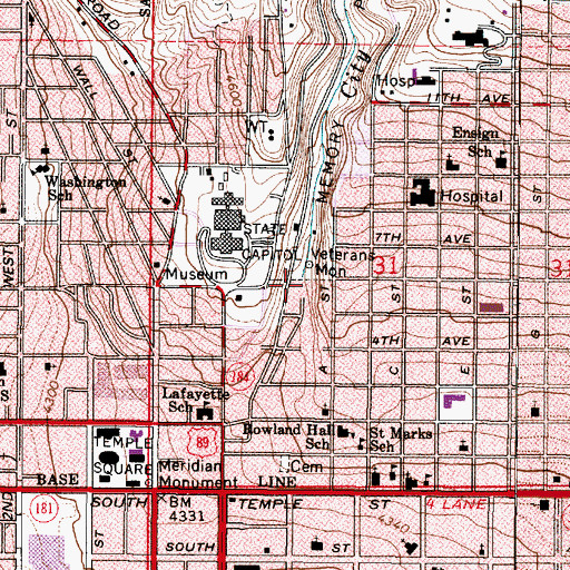 Topographic Map of Canon Road, UT