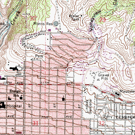 Topographic Map of Capitol Hill, UT