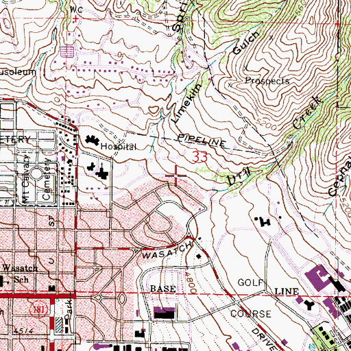 Topographic Map of Federal-Heights, UT
