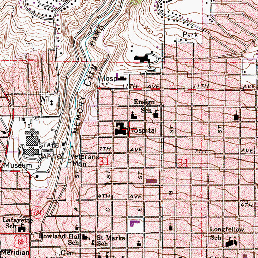 Topographic Map of North End, UT