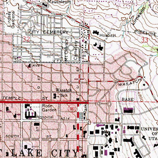Topographic Map of Victoria Place, UT