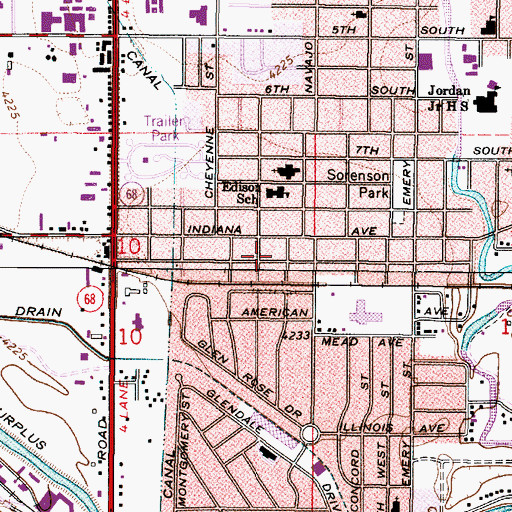 Topographic Map of Burlington Addition West, UT