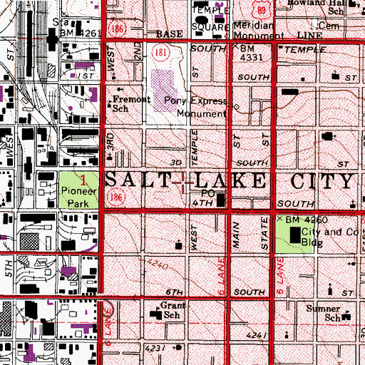 Topographic Map of Clark Learning Office Center, UT