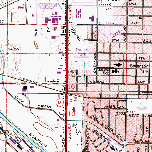 Topographic Map of Evans Addition Poplar Grove, UT
