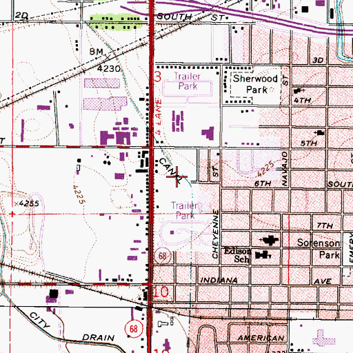 Topographic Map of Glendale Park North, UT