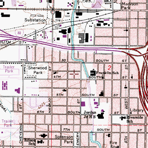 Topographic Map of Golden Park, UT