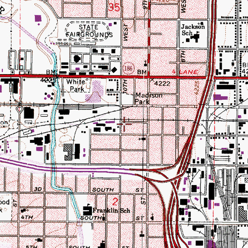 Topographic Map of Hunters, UT