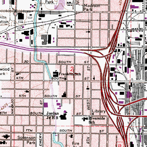 Topographic Map of Martins, UT