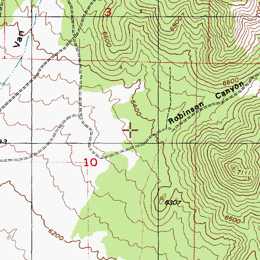 Topographic Map of Robinson Canyon, UT