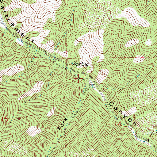 Topographic Map of Right Hand Fork, UT