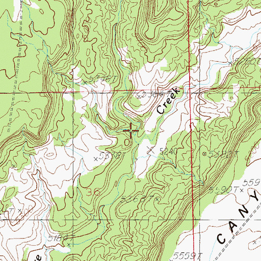 Topographic Map of Browns Canyon, UT