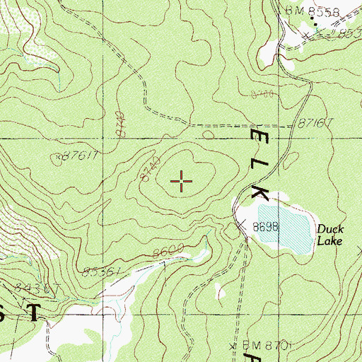 Topographic Map of North Elk Ridge, UT