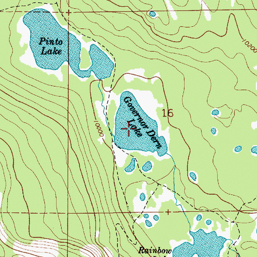 Topographic Map of Governor Dern Lake, UT