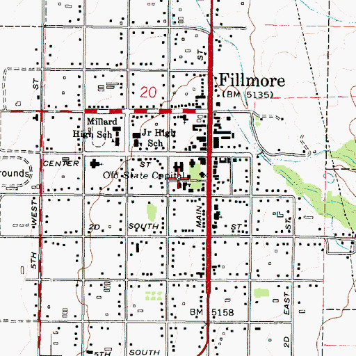 Topographic Map of Territorial Statehouse, UT