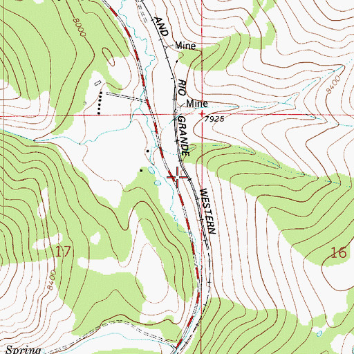 Topographic Map of Utah Mine (historical), UT