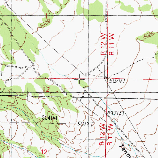 Topographic Map of The Tenmile Place, UT