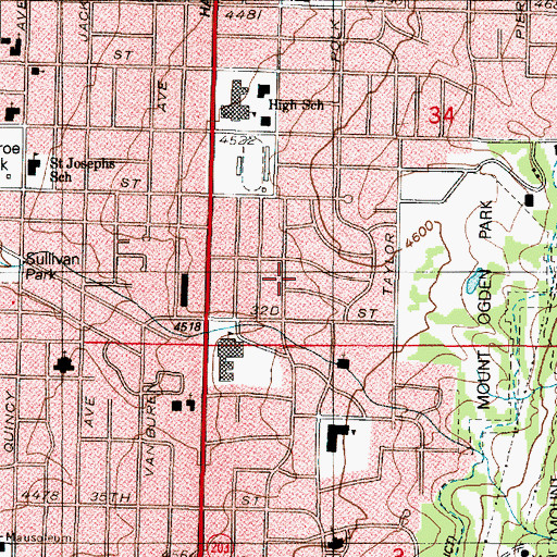 Topographic Map of Mount Ogden Terrace Condominium Project, UT