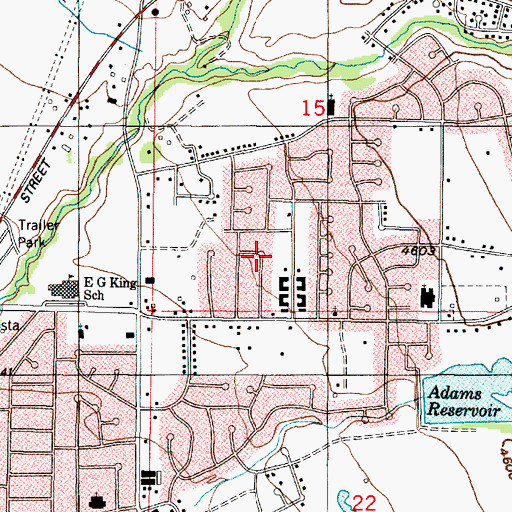 Topographic Map of The Meadows, UT