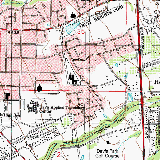 Topographic Map of The Orchard, UT