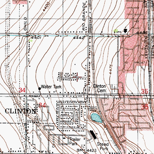 Topographic Map of The Parsons Place, UT