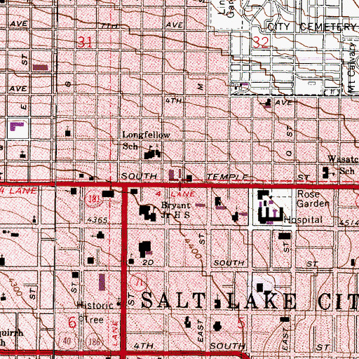 Topographic Map of The Maryland Condominium, UT