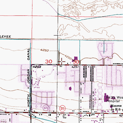 Topographic Map of The Sultan Valley Downs, UT